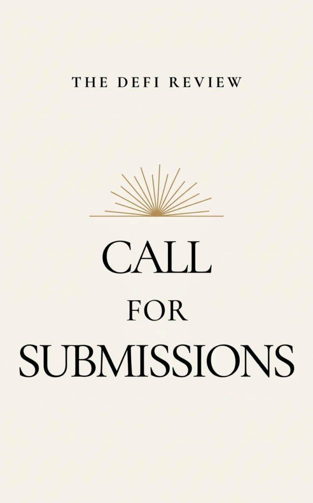 The words "Call for Submissions" below an opening book